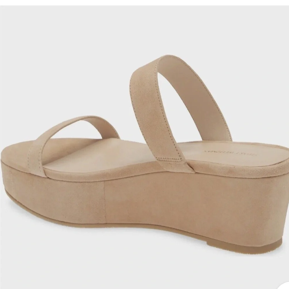 Stuart Weitzman Women's Boardwalk Wedge in Sandalwood Size 8.5 - Picture 2 of 3